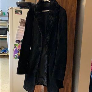 Long jacket, suede inside thin jacket for concert